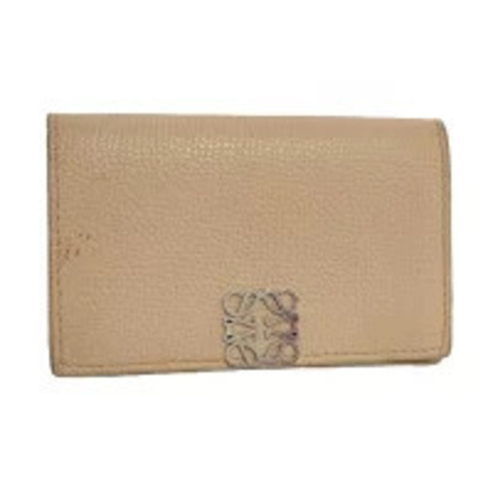 Loewe Card Case Anagram Leather Beige Cream